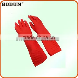 A3001 Long Red Rubber Househould Glove thumbnail-1