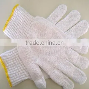 White Knitted Cotton Working Safety Gloves With Factory Price thumbnail-1
