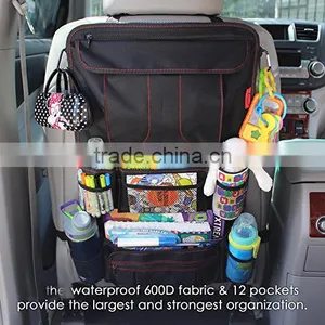 12 Compartments Larger Protection & Storage Car Back Seat Organizer for Kids thumbnail-4