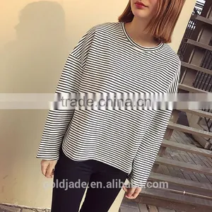 Fashion Custom Stripe Long Sleeve Women Bulk Wholesale t Shirts thumbnail-5