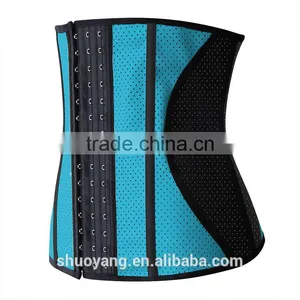 Shuoyang Top Selling High Quality Factory Wholesale Private Label Accept Strong 3 Hooks Mesh Breathable Latex Waist Trainer thumbnail-6