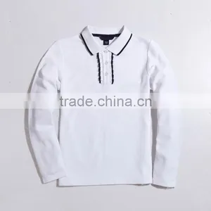 2017 Spring Selling Student Girls' Long Sleeve T-shirt, British Solid Color College Long Sleeve T-shirt thumbnail-5