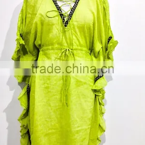 LADIES KAFTAN HOT ELEGANT BEACHWEAR LOUNGE WEAR SANDWASH thumbnail-1