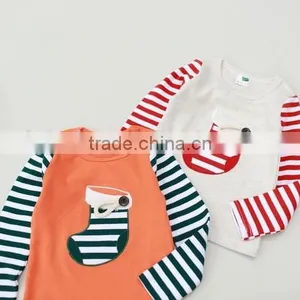 Wholesale Autumn Design Boutique Childrens Clothing 100% Cotton Baby Longsleeve Top thumbnail-6
