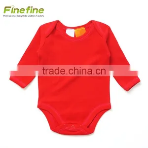 Fall Plain Long Sleeve Baby Clothes Printed White Baby Rompers thumbnail-5