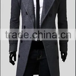 2016 Factory of Men's Long Style Woolen Coat Man Wool Blend Coat Men Wool Overcoat thumbnail-6