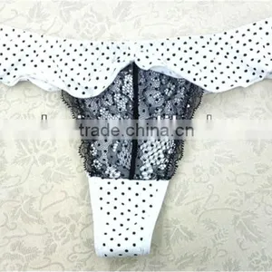 2014 Hot Sale Sexy G-string.sexy Ladies Lingerie .chic Dot Printing Panty thumbnail-1