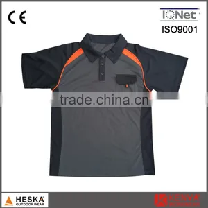 Summer Polyester Elastane Polo Work s Orange Work Shirt thumbnail-1