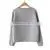 Latest Design Casual Women Grey Flower Print Raglan Sleeve Dip Hem Sweater Design For Women thumbnail-5