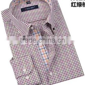 Red and Green Plaids Shirt for Men China Garment Turkish Office Shirts Camisas thumbnail-1