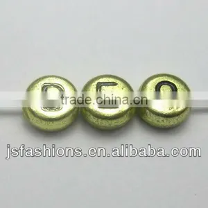 4*7 Solid Color With Black Line Letter Beads thumbnail-4