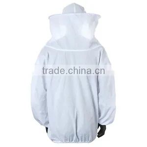 Hot Sale High Quality Protective Bee Keeping Jacket Veil Suit Smock Equipment+1 Pair Beekeeping Long Sleeve Gloves thumbnail-3