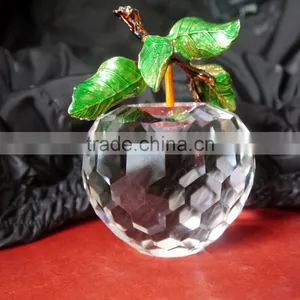 High Quality Quality Crystal Clear Apple Model for Wedding Gift thumbnail-1