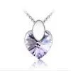 Rhinestone The Heart Of The Ocean Necklace -Purple thumbnail-1