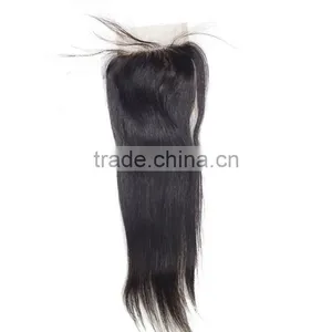 7A Closure Brazilian Body Wave Lace Closure Bleached Knots,4X4 Closure With Baby Hair Free Part Middle Part 3 Way thumbnail-5