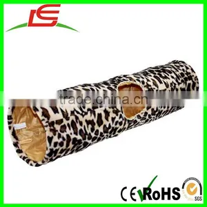 Foldable Leopard Print Plush Pet Cat Tunnel Toys thumbnail-4
