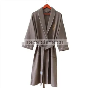Soft Cotton Waffle Women Bathrobe, 100% Cotton Wholesale Bath Robe thumbnail-6