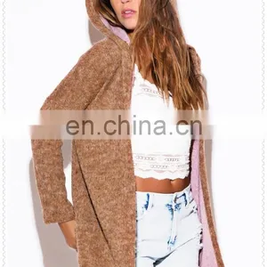 Top Quality Camel Sexy Comfortable Hoodie Sweater Jacket for Women China thumbnail-3