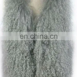 Ladies Mongolian Fur Vest thumbnail-1