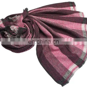 Pashmina Wool Shawls for Mexico, Herringbone Pashmina Shawls thumbnail-1