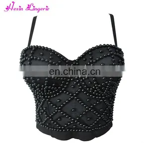 Paypal Accept Black Sequins Adjustable Straps Underwear Women Stylish Sexy New Style Bra thumbnail-4