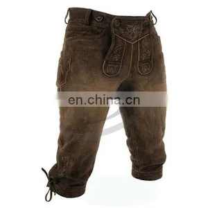 High Quality Trachten German Bavarian Oktoberfest Leather KNIEBUND Length Lederhose/Lederhosen thumbnail-1