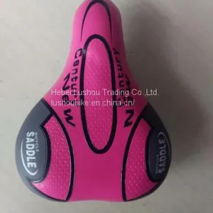 Popular Fashion Popular Children's Bicycle Saddle White and Red Printed Leather Bicycle Seat thumbnail-4