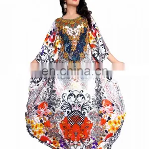 Beauteous Indo - Western Style 3D Digital Printed Full Length Georgette Kaftan (kaftans 2017) thumbnail-1