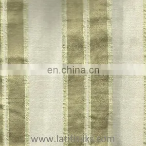SILK FABRIC GREEN AND CREAM thumbnail-1