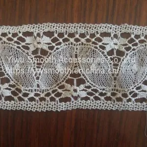 New Fashion White Cotton Sewing Embroidery Machine Lace Trim Fabric thumbnail-3