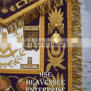 MASONIC REGALIA GRAND LODGE PAST MASTER APRON PURPLE thumbnail-2