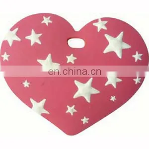 Love Heart Shaped 3D Soft PVC Baggage Tag With Stars thumbnail-1