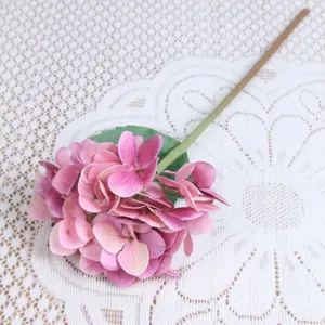 Wedding Centerpieces Single Stem Real Touch Artificial Hydrangea thumbnail-4