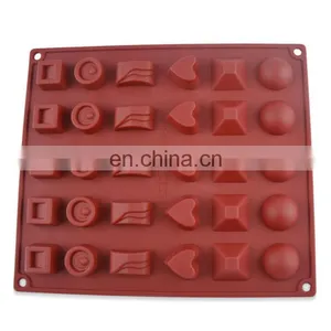 Food Grade Silicone Ice Cube Mold for Chocolate With 30 Holes and 6 Shapes for Baking thumbnail-3