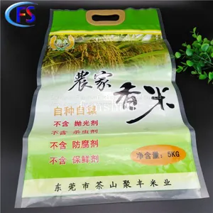 Plastic Vacuum Rice Bag With Handle/Nylon Puncture and Corrosion Resistant Peanut Plastic Bags/Wheat Flour Plastic Bags thumbnail-1