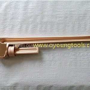 Non-Sparking Tools Pipe Wrench Spanner 600mm Copper Beryllium ATEX thumbnail-1