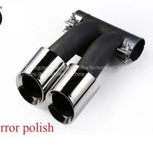 Km for 2008-2015 Cayman Boxster 987 Exhaust Tip Exhaust Pipes Muffler Tips Tail Pipe Black Titanium thumbnail-3