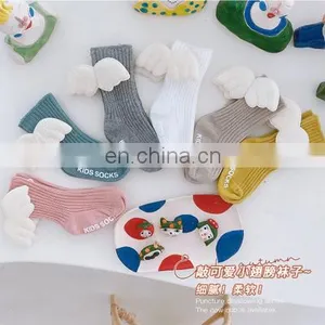 Cute Angel Wings Children's Socks for Autumn and Winter New Glue Non-slip Baby Socks Boneless in Tube Baby Socks thumbnail-1
