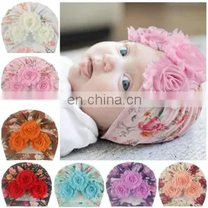 Babys Kids Bows Print Hat thumbnail-1