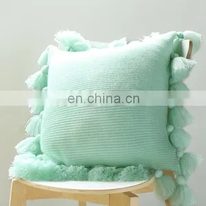 Home Decor Pillow With Delicate Tassels Sofa Decorative Pillow Cover Tassel Pillow Case Cushions thumbnail-6