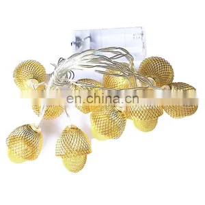 Christmas Tree Decoration Metal Pinecone Light Warerpoorf Led String Fairy Light Decor Home Indoor Outdoor Holiday Lighting thumbnail-1
