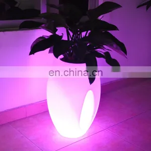 Waterproof Led Illuminate Glowing Flower Pot /outdoor Plastic Flower Vase thumbnail-2
