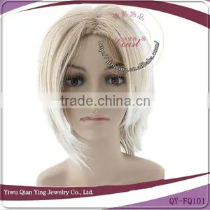 Cheap Japanese Synthetic White Short Cheap Fake Cosplay Hair Wig thumbnail-1