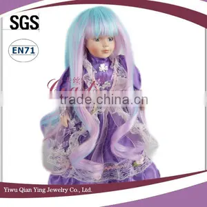 Colorful Long Curly Purple and Blue Innovative American Girl Doll Wigs thumbnail-3