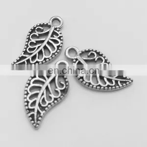 Jewelry Making Supplies Zinc Alloy 3D Leaf Necklace Charm Pendant thumbnail-2