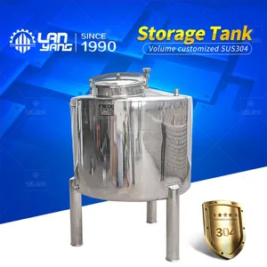 Stainless Steel Sealed Storage Tank Single-layer Storage Tank Sanitary Food Grade Stainless Steel 304 Material Tank Body thumbnail-1