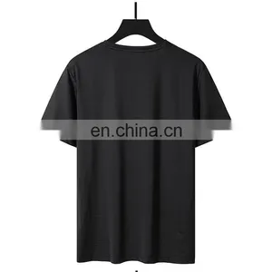 Mens Custom Solid Color Plus Size Casual Quick Dry Dress T Shirt thumbnail-2