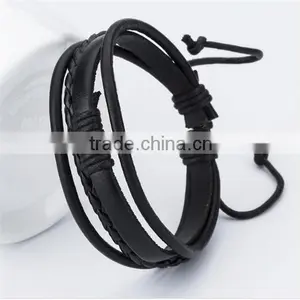 Smart Cute Fashion Cheaper Lovers Knit Thin Leather Bracelet thumbnail-2