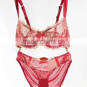 C67728A Ladies Sexy Net Bra Sets Hot Sale Underwear Lace Sexy Bra Sets thumbnail-2