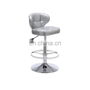 Antique Bar Furniture Modern Fabric French Style Bar Stool With Back Industrial Leather thumbnail-3